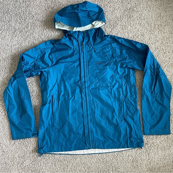 Patagonia Nylon Windbreaker Front Zip Hooded Jacket